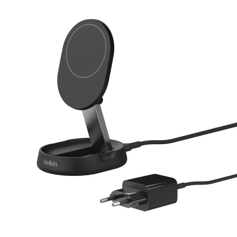 BELKIN ŁADOWARKA MAGNETYCZNA QI2 15W SKŁADANA + ZASILACZ, CZARNA BELKIN ŁADOWARKA MAGNETYCZNA QI2 15W SKŁADANA + ZASILACZ, CZARNA