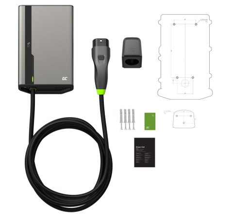 Green Cell GC HabuDen Wallbox 22 kW (5 m kabel): Green Cell GC HabuDen Wallbox 22 kW (5 m kabel):