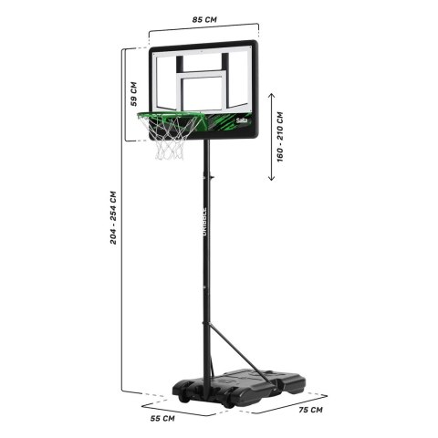 Salta Dribble kosz do koszykówki 85 cm x 254 cm Salta Dribble kosz do koszykówki 85 cm x 254 cm