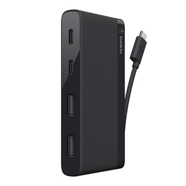 BELKIN TRAVEL HUB 4X USB-C 3.0 CZARNY BELKIN TRAVEL HUB 4X USB-C 3.0 CZARNY