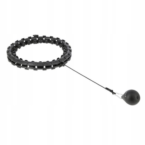 Hula Hop HMS HHW01 z obciążnikiem i wypustkami czarny + pas BR163 czerwony w zestawie Hula Hop HMS HHW01 z obciążnikiem i wypustkami czarny + pas BR163 czerwony w zestawie