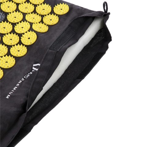 Mata do akupresury HMS AKM04 Premium czarna zestaw z poduszką Mata do akupresury HMS AKM04 Premium czarna zestaw z poduszką