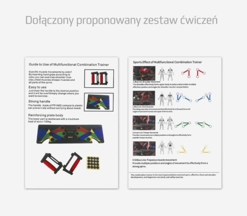 Wielofunkcyjna deska do pompek HMS PU10 czerwona Wielofunkcyjna deska do pompek HMS PU10 czerwona
