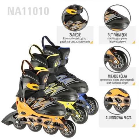 Łyżworolki NILS Extreme NA11010 czarno-pomarańczowe rozm. M (35-38) Łyżworolki NILS Extreme NA11010 czarno-pomarańczowe rozm. M (35-38)