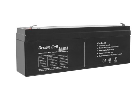 GREEN CELL AKUMULATOR ŻELOWY AGM18 12V 2,3AH GREEN CELL AKUMULATOR ŻELOWY AGM18 12V 2,3AH