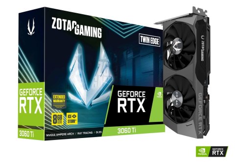 Karta Graficzna ZOTAC GAMING GeForce RTX 3060 Ti Twin Edge LHR 8GB GDDR6 (WYPRZEDAŻ) Karta Graficzna ZOTAC GAMING GeForce RTX 3060 Ti Twin Edge LHR 8GB GDDR6 (WYPRZEDAŻ)