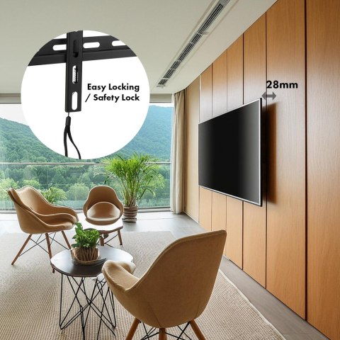 MACLEAN UCHWYT DO TV MAX VESA 400X400, 32-70", 45KG, REG. ODCHYLENIA +0°~-10°, MC-412 MACLEAN UCHWYT DO TV MAX VESA 400X400, 32-70", 45KG, REG. ODCHYLENIA +0°~-10°, MC-412