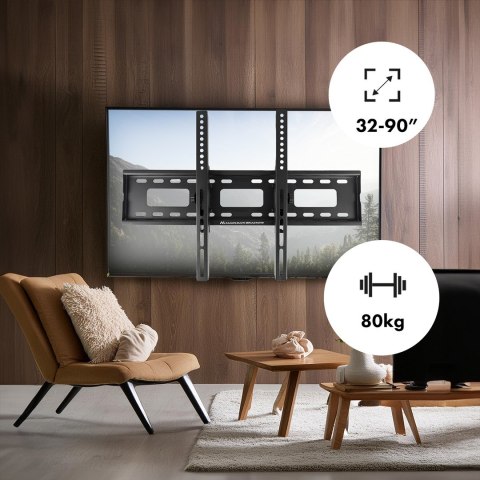 MACLEAN UCHWYT DO TV MAX VESA 600X400, 32-90", 80KG, REG. ODCHYLENIA +15°~-15° MC-421 MACLEAN UCHWYT DO TV MAX VESA 600X400, 32-90", 80KG, REG. ODCHYLENIA +15°~-15° MC-421