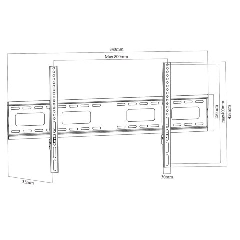 MACLEAN UCHWYT DO TV MAX VESA 800X400, 43-120", 120KG MC-420 MACLEAN UCHWYT DO TV MAX VESA 800X400, 43-120", 120KG MC-420
