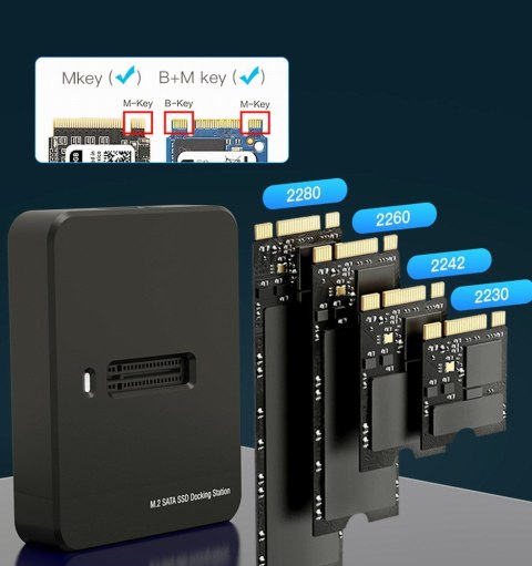 GEMBIRD STACJA DOKUJĄCA DO DYSKÓW M.2 SATA I NVME SSD CZARNA GEMBIRD STACJA DOKUJĄCA DO DYSKÓW M.2 SATA I NVME SSD CZARNA