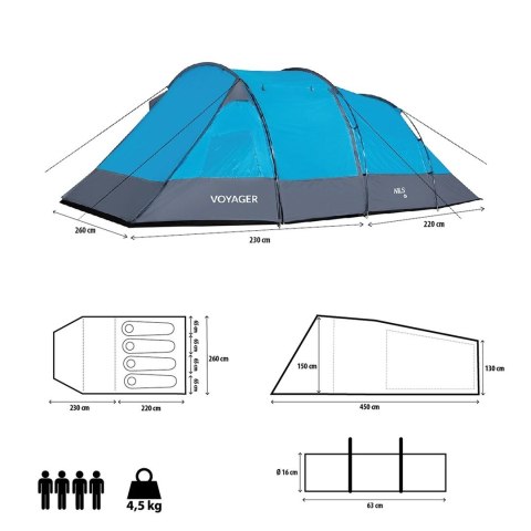 Namiot kempingowy NILS CAMP Voyager NC3027 Namiot kempingowy NILS CAMP Voyager NC3027