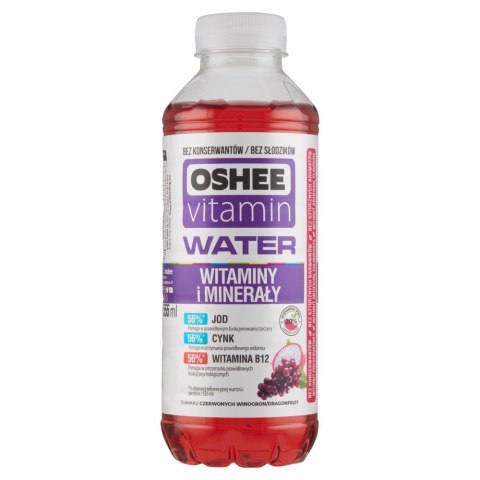 OSHEE Vitamin Water Winogrona&Dragonfruit 555ml OSHEE Vitamin Water Winogrona&Dragonfruit 555ml