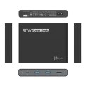Stacja dokująca z zasilaczem j5create 90W Built in USB-C Travel Dock - EU 1xHDMI/2XUSB3.0/1xUSB-C czarna JCDP392-EN (WYPRZEDAŻ)