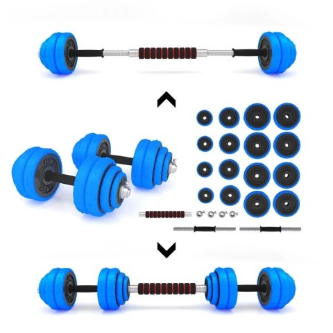 Zestaw ciężarów 2w1 HMS SGG30 BAR (sztanga i sztangielki) 30kg Zestaw ciężarów 2w1 HMS SGG30 BAR (sztanga i sztangielki) 30kg