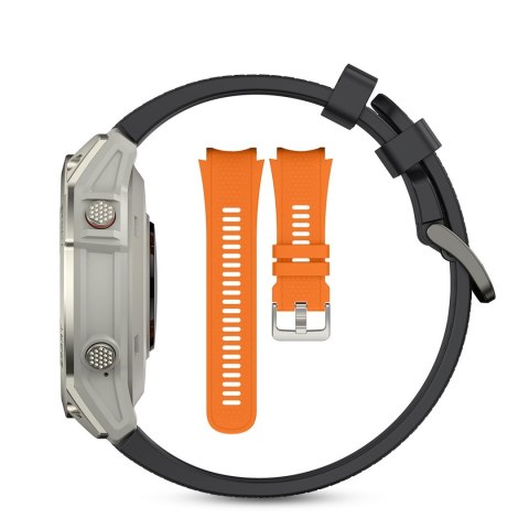 Smartwatch sportowy Manta Activ X GPS srebrny + pomarańczowy pasek Smartwatch sportowy Manta Activ X GPS srebrny + pomarańczowy pasek