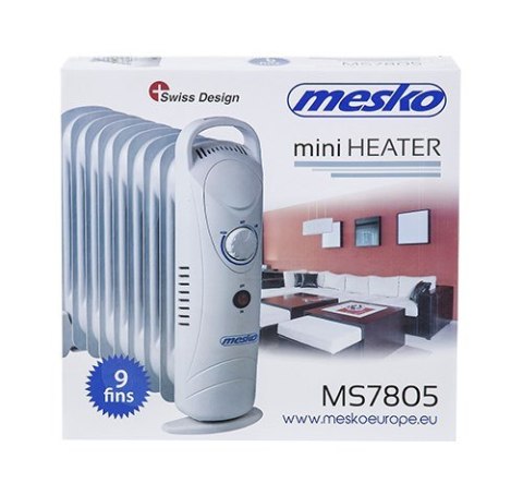 Grzejnik olejowy MESKO MS 7805 9 żeberek (1000W; 9; kolor biały) Grzejnik olejowy MESKO MS 7805 9 żeberek (1000W; 9; kolor biały)