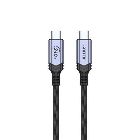 UNITEK KABEL USB-C 3.1 DO ŁADOWANIA, PD 240W, 2M UNITEK KABEL USB-C 3.1 DO ŁADOWANIA, PD 240W, 2M