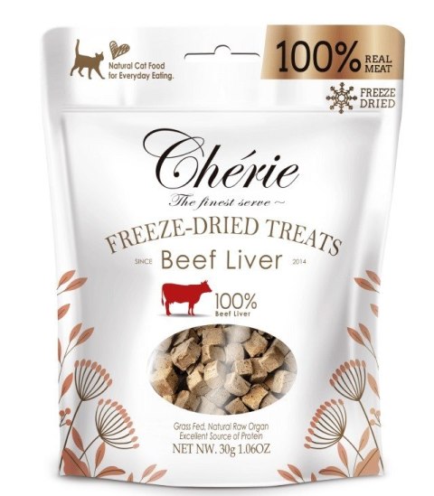 Cherie Liofilizowane kawałki mięsa WĄTROBA WOŁOWA 30g Cherie Liofilizowane kawałki mięsa WĄTROBA WOŁOWA 30g