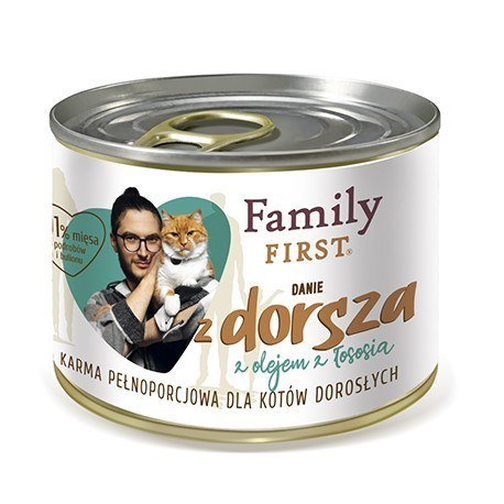 FAMILY FIRST Adult Danie z dorszem - mokra karma dla kota - 200g FAMILY FIRST Adult Danie z dorszem - mokra karma dla kota - 200g
