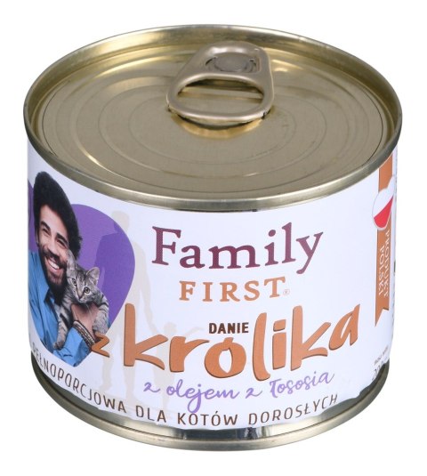 FAMILY FIRST Adult Danie z królikiem - mokra karma dla kota - 200g FAMILY FIRST Adult Danie z królikiem - mokra karma dla kota - 200g