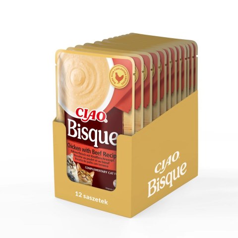 INABA CIAO Gęsta zupa z kurczakiem i wołowiną 40g INABA CIAO Gęsta zupa z kurczakiem i wołowiną 40g