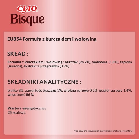 INABA CIAO Gęsta zupa z kurczakiem i wołowiną 40g INABA CIAO Gęsta zupa z kurczakiem i wołowiną 40g