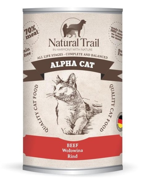NATURAL TRAIL Cat Alpha Beef puszka 400g NATURAL TRAIL Cat Alpha Beef puszka 400g