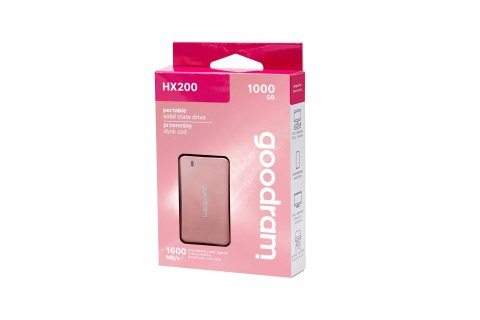 SSD GOODRAM 1000GB HX200 ROSE GOLD USB TYPE-C + A SSD GOODRAM 1000GB HX200 ROSE GOLD USB TYPE-C + A