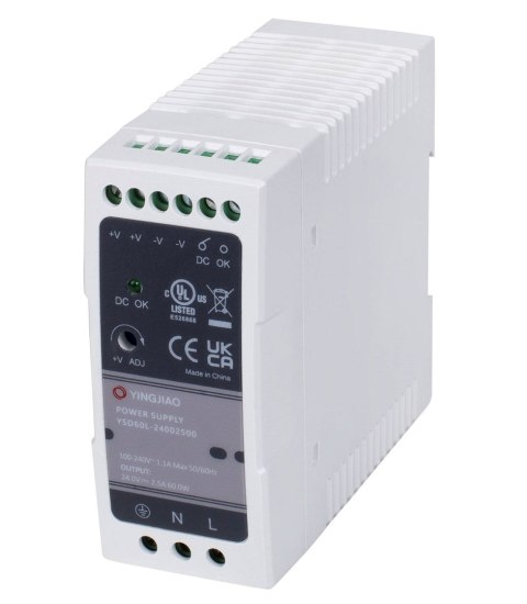 Zasilacz Yingjiao DIN YSD60L 12V 5A 60W Zasilacz Yingjiao DIN YSD60L 12V 5A 60W