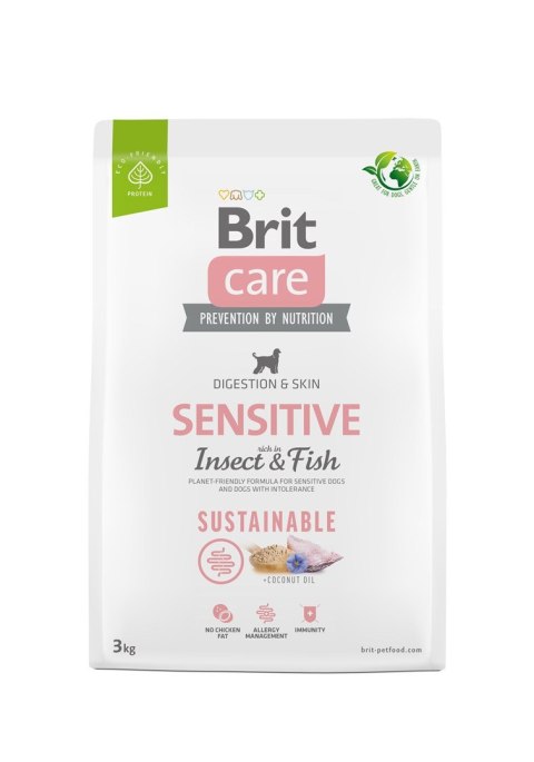 Brit Care Dog Sustainable Sensitive Insect & Fish - sucha karma dla psa - 3 kg Brit Care Dog Sustainable Sensitive Insect & Fish - sucha karma dla psa - 3 kg