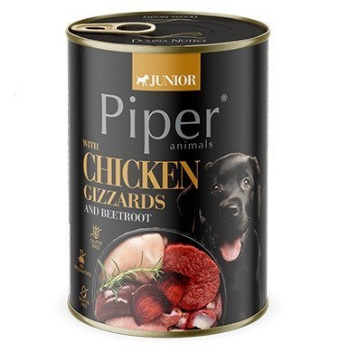 DNP Piper JR z żołądkami z kurczaka i burakiem 400g DNP Piper JR z żołądkami z kurczaka i burakiem 400g