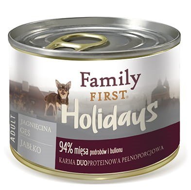 FAMILY FIRST Małe Rasy Jagnięcina, gęś, jabłko - mokra karma dla psa - 200 g FAMILY FIRST Małe Rasy Jagnięcina, gęś, jabłko - mokra karma dla psa - 200 g
