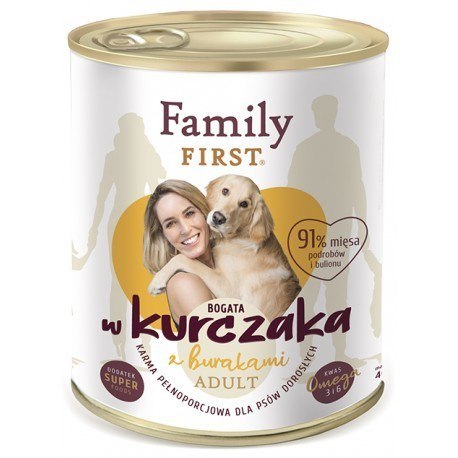FamilyFirst Bogata w kurczaka+burak adult 800g FamilyFirst Bogata w kurczaka+burak adult 800g