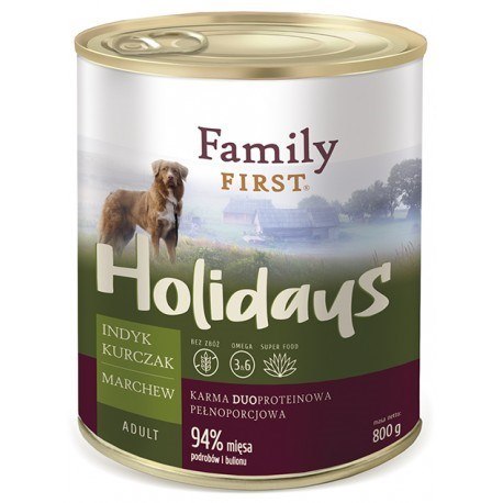 FamilyFirst Indyk+kurczak+marchew adult 800g FamilyFirst Indyk+kurczak+marchew adult 800g