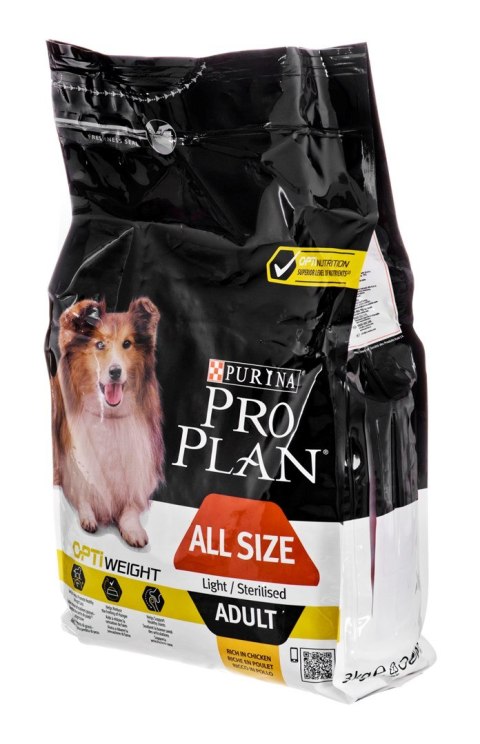 PURINA PRO PLAN Adult Light/Sterilised 3kg - sucha karma dla psa PURINA PRO PLAN Adult Light/Sterilised 3kg - sucha karma dla psa