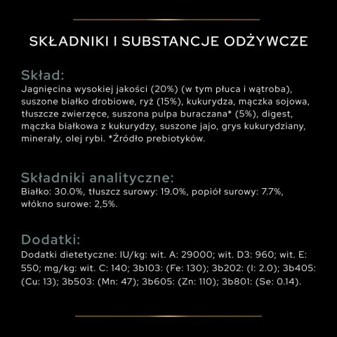 Purina Pro Plan Medium Puppy Sensitive OPTIDIGEST Jagnięcina 12kg Purina Pro Plan Medium Puppy Sensitive OPTIDIGEST Jagnięcina 12kg