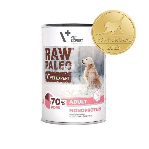 VetExpert Raw Paleo Wieprzowina Adult Can 400g VetExpert Raw Paleo Wieprzowina Adult Can 400g