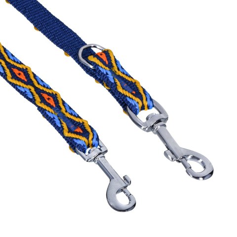 DINGO smycz "Winnetou" szer. 2,0 x 120-220 cm przepinana z taśmy polipropylenowej niebieska DINGO smycz "Winnetou" szer. 2,0 x 120-220 cm przepinana z taśmy polipropylenowej niebieska