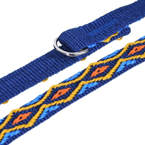 DINGO smycz "Winnetou" szer. 2,0 x 120-220 cm przepinana z taśmy polipropylenowej niebieska DINGO smycz "Winnetou" szer. 2,0 x 120-220 cm przepinana z taśmy polipropylenowej niebieska