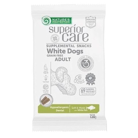 Nature's Protection SC White Dogs Hypoallergenic Dental Białoryba 150g dog Nature's Protection SC White Dogs Hypoallergenic Dental Białoryba 150g dog