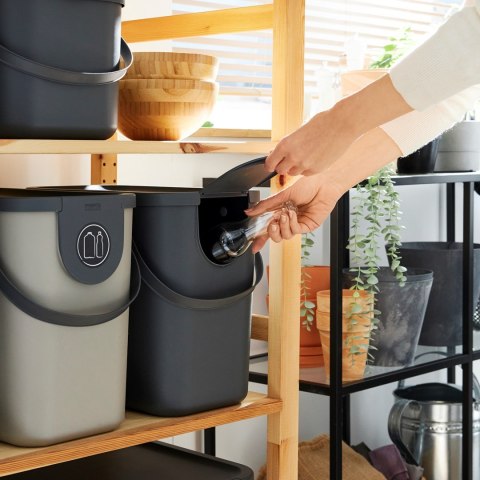 Rotho Pojemnik do segregacji odpadów 25L ALBULA cappuccino Rotho Pojemnik do segregacji odpadów 25L ALBULA cappuccino