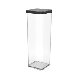 Rotho Pojemnik na przysmaki kwadratowy 2.0L LOFT transparentny/czarny