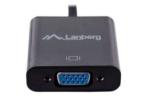Adapter Lanberg AD-0017-BK (HDMI M - D-Sub (VGA) F; 0,20m; kolor czarny) Adapter Lanberg AD-0017-BK (HDMI M - D-Sub (VGA) F; 0,20m; kolor czarny)