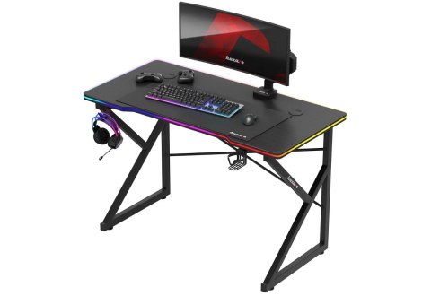Biurko gamingowe Huzaro Hero 1.7 RGB Black (WYPRZEDAŻ) Biurko gamingowe Huzaro Hero 1.7 RGB Black (WYPRZEDAŻ)