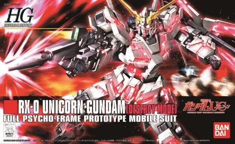 Figurka kolekcjonerska BANDAI HG 1/144 RX-0 UNICORN GUNDAM DESTROY MODE Figurka kolekcjonerska BANDAI HG 1/144 RX-0 UNICORN GUNDAM DESTROY MODE