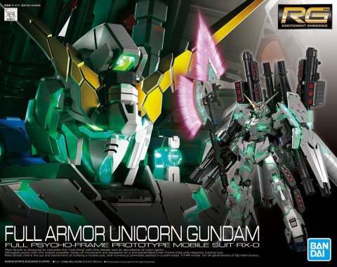 Figurka kolekcjonerska BANDAI RG 1/144 FULL ARMOR UNICORN GUNDAM Figurka kolekcjonerska BANDAI RG 1/144 FULL ARMOR UNICORN GUNDAM