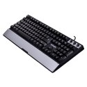 Klawiatura membranowa Activejet K-3242 (USB; (US); kolor czarno-srebrny)