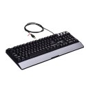 Klawiatura membranowa Activejet K-3242 (USB; (US); kolor czarno-srebrny)