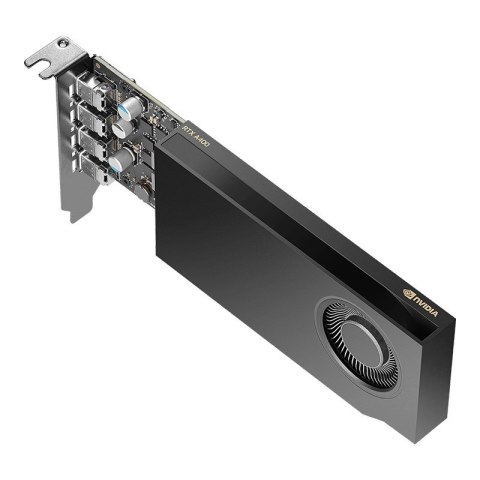 PNY NVIDIA A400 4GB GDDR6 64-bit, Low Profile, PCIe 4.0 x8, Single slot, 4 x Mini DisplayPort 1.4a, 50W, LP bracket, 4 x mDP to PNY NVIDIA A400 4GB GDDR6 64-bit, Low Profile, PCIe 4.0 x8, Single slot, 4 x Mini DisplayPort 1.4a, 50W, LP bracket, 4 x mDP to