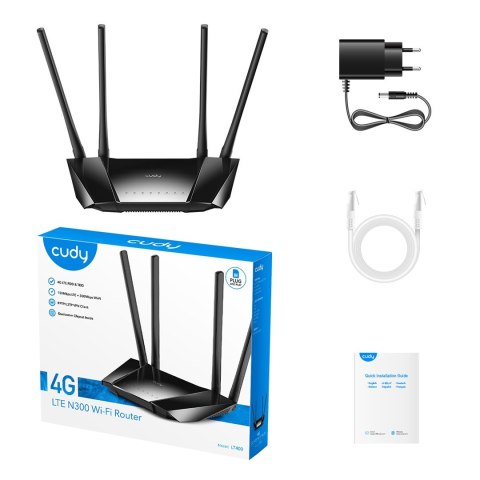Router CUDY LT400_EU 300 Mbps Wireless N 4G LTE Cat.4 SIM Router CUDY LT400_EU 300 Mbps Wireless N 4G LTE Cat.4 SIM